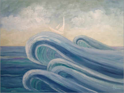 Tableau  Crowning the waves - Ángeles M. Pomata