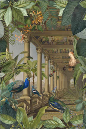 Lienzo  Lost Jungle Place With Peacocks - Andrea Haase