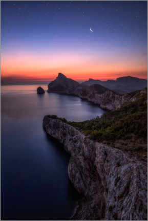 Tableau  First morning light over the Formentor on Mallorca - Daniel Gastager