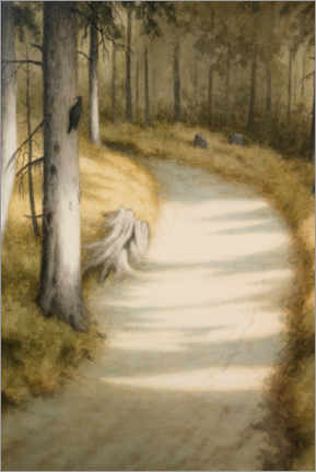 Print  Woodpecker, 1913 - Theodor Kittelsen