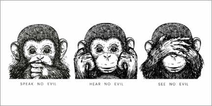 Plakat  Speak no evil - Hear no evil - See no evil II