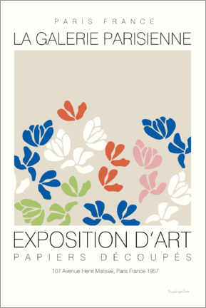 Wall print  Fleurs de Matisse III - Mercedes López Charro