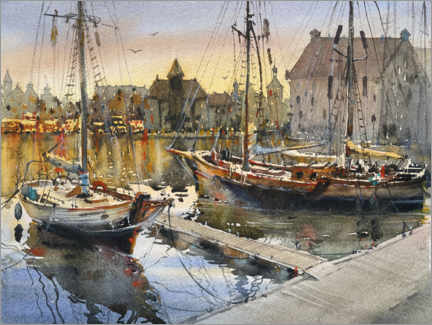 Wall print  Yacht in the sun - Samira Yanushkova