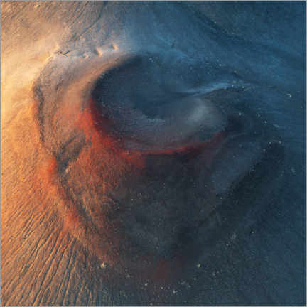 Tableau  Sunset over a crater in Iceland - Daniel Gastager