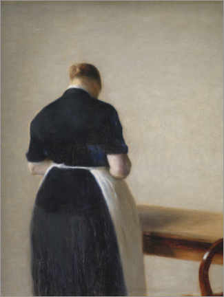 Wandbild  Frau von hinten gesehen - Vilhelm Hammershøi
