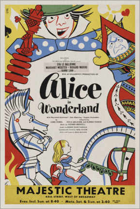Póster Alice in Wonderland, 1947 Vintage Theatre
