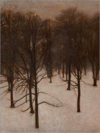 Print  Søndermarken Park in Winter - Vilhelm Hammershøi