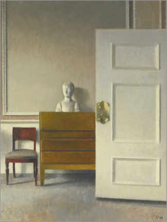 Print  Interior with a bust - Vilhelm Hammershøi