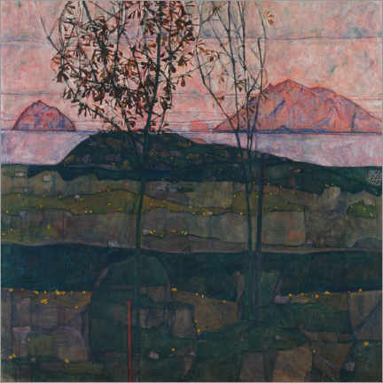 Tableau  Soleil couchant, 1913 - Egon Schiele