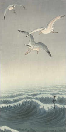 Wall print  Three Seagulls, ca. 1900 - Ohara Koson