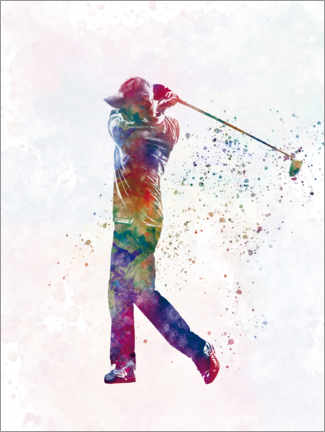 Wall print Golf player V - nobelart