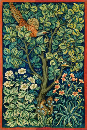 Lærredsbillede  Pheasant Tapestry - William Morris