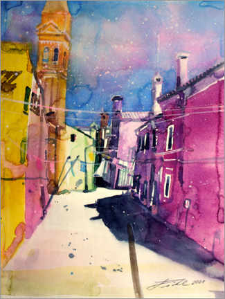 Wandbild  Burano, Fondamenta Pizzo - Johann Pickl