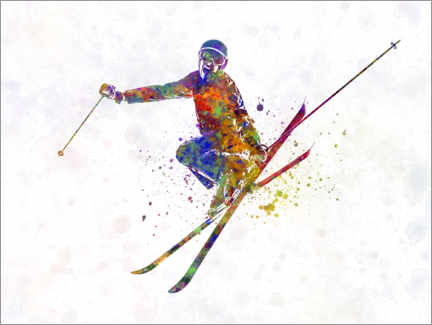 Poster  Skifahrerin I - nobelart