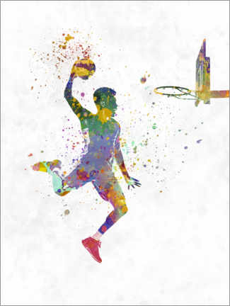 Plakat  Basketball player I - nobelart