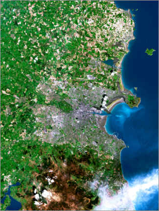 Print  Dublin seen from space - Planetobserver