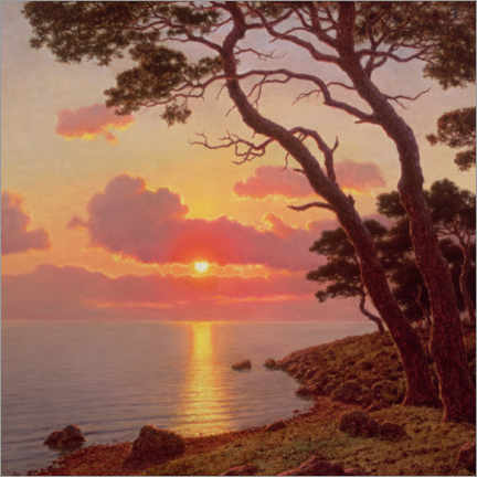Plakat  Evening Calm, Côte d'Azur - Ivan Fedorovich Choultsé