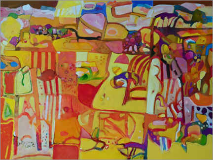 Wall print  Design for a desert garden - Derek Balmer