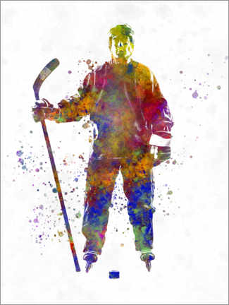 Wall print Ice hockey player I - nobelart