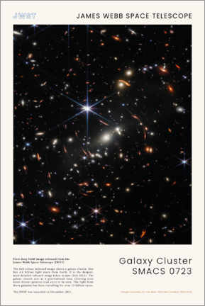 Akrylbilde  JWST - Galaxy cluster SMACS 0723 - NASA