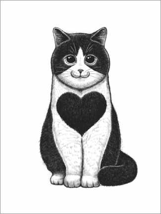 Poster Katze mit Herz