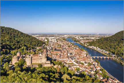 Póster Castillo de Heidelberg desde arriba