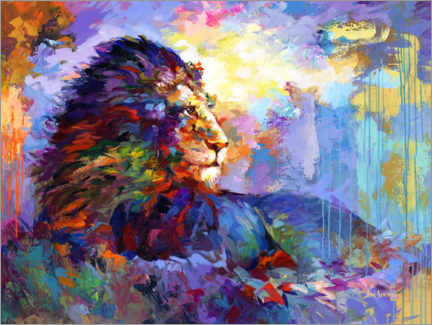 Wall print  Lion pop art portrait - Leon Devenice