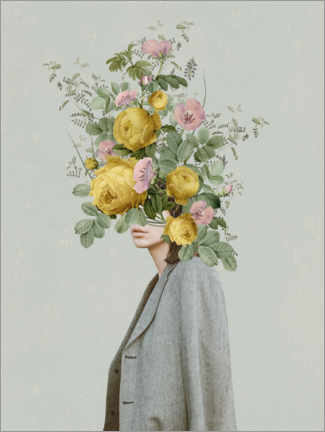 Tableau en bois  Yellow Bouquet - Frida Floral Studio