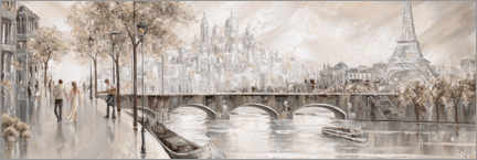 Wall print  Together in Paris, Paris Flair (Panorama) - Isabella Karolewicz