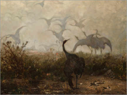 Tableau  The Cranes, 1870 - Józef Chelmoński