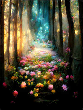 Póster  Flower path into the light II - Dolphins DreamDesign