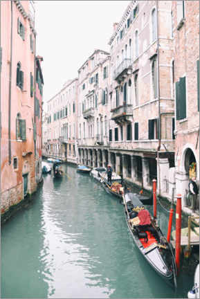 Poster Venetian Canal With Gondolas