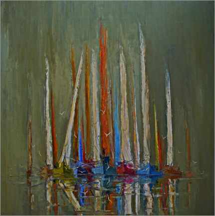Tableau Colorful Sails in the Distance - Justyna Kopania
