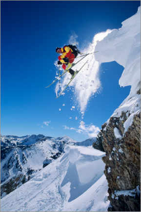Print  Ski Jumping, Flagstaff Peak, Little Cottonwood Canyon - Jones &amp; Shimlock