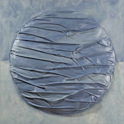 Wall print  Plastic circular shape, blue - Manfred Schaab