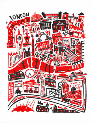 Wall print  London Map - Fox &amp; Velvet