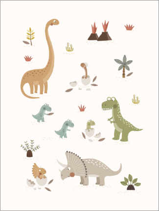 Billede  Baby dinosaurs and their parents I - Marta Munte