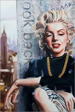 Canvastavla  Marilyn in New York City - Simona Zecca