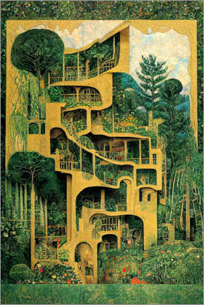 Poster Magic Gardens - Collage VIII