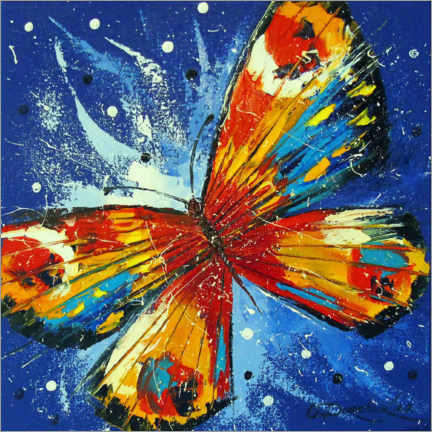 Plakat Butterfly on blue