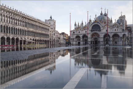 Tableau  Reflection of St. Mark's Basilica in Venice - Philipp Dase
