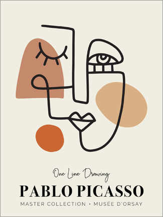 Wandbild Pablo Picasso One Line Drawing II