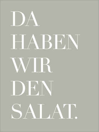 Alubild  Da haben wir den Salat II - Typobox
