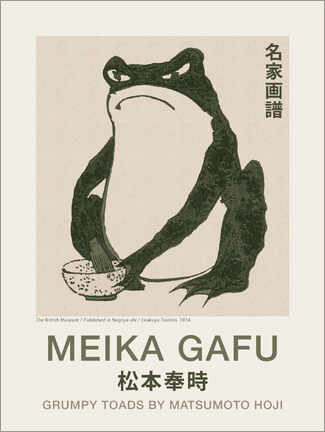 Leinwandbild Meika Gafu - Grumpy Toad III - Matsumoto Hoji