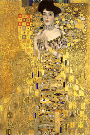 Lærredsbillede  Adele Bloch-Bauer (detalje) - Gustav Klimt
