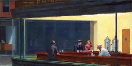 Poster  Nattugglor (detalj) I - Edward Hopper