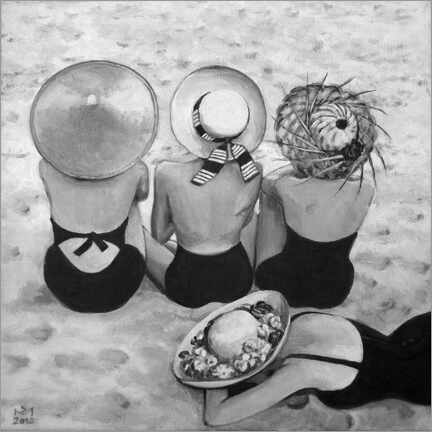 Print  Four Sun Hats - Sarah Morrissette