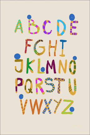 Poster Fröhliches Alphabet