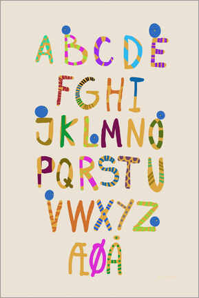Canvas print  Fun Scandi Alphabet - Lisa Ketty