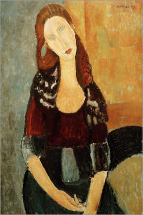 Póster Jeanne Hébuterne seated, 1918